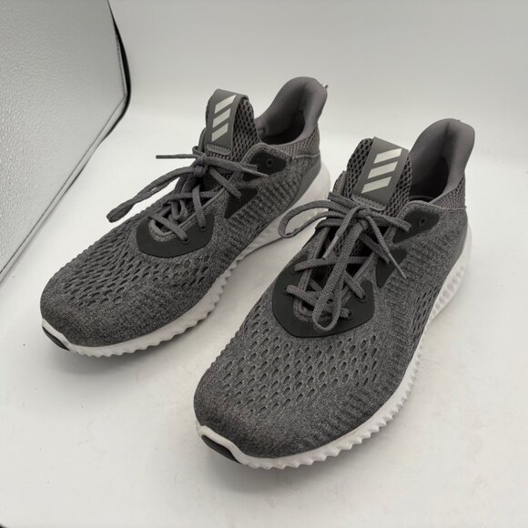 Adidas Mens Alphabounce 1 Triple Grey White Running Training GV8826 Size 12.5